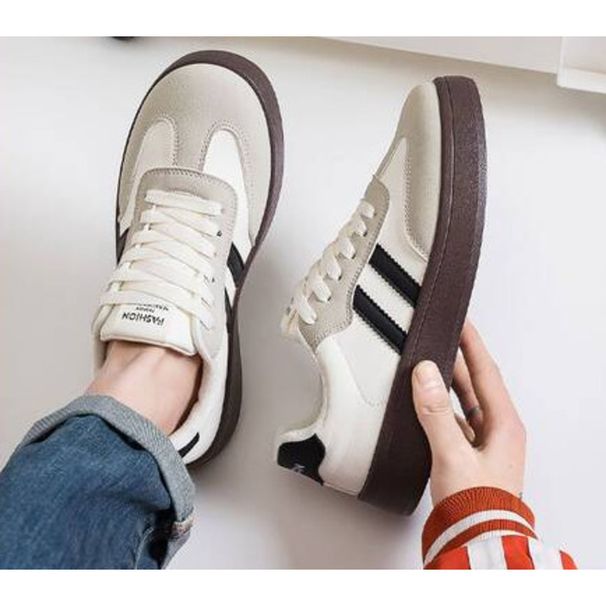 American-style Soft-soled Comfortable Sports Casual German Training Shoes With Striped Double Bars, Versatile Sneakers_vogvips.com