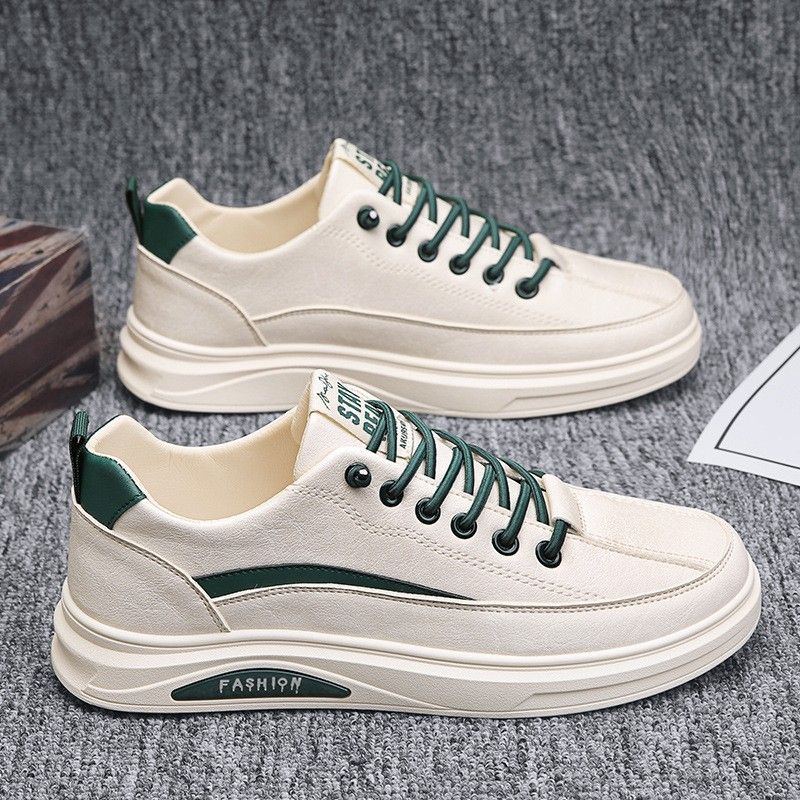 Men's Shoes Summer White Trendy Shoes Sports Casual Shoes Men's Trendy All Match Shoes Men's Leather Shoes_vogvips.com