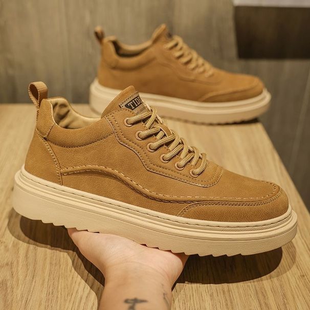 Men's Shoes Breathable Shoes Men's Platform Sports Shoes Casual Board Shoes Leather Shoes_vogvips.com