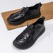 Crooked Leather Shoes For Men, 2025 Autumn New Item, Thick Soled Loafers, Men's Casual Set Bean Shoes, Trendy_vogvips.com