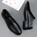Men's Round Head Leather Shoes Formal Leather Shoes Casual Men's Lazy Single Shoes_vogvips.com