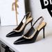 Women's Elegant Pointed Toe Stiletto Heel Dress Pumps With Studs And Ankle Strap For Parties Weddings & Evening Events Single Strap Single Shoes_vogvips.com