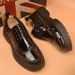 Euro Step Men's British Style Brogue Thick Sole Shiny High-End Casual Genuine Lace-Up Fashion Versatile Leather Shoes_vogvips.com