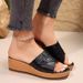 New Plus Size Lightweight Comfortable, Wedge Heel Slippers, Trendy Women's Shoes, Youthful And Versatile, Suitable For_vogvips.com