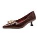Sexy Stiletto High Heels 2026 Spring New French Fashion Mid-heel Pointed Soft Leather Slip-on Shallow Single Shoes_vogvips.com