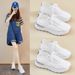 Daddy Shoes Female Student Sports And Leisure Mesh Breathable Thick-soled Heightening Shoes_vogvips.com