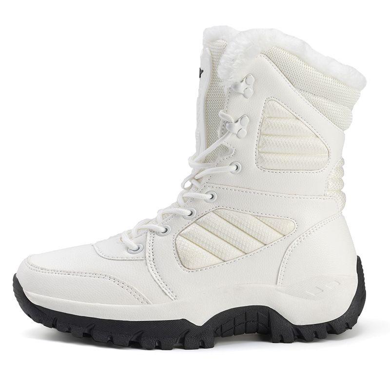 Outdoor Shoes Tactical Boots Off-road Training Shoes Hiking Mountaineering Tall Tube Plus Snow Boots Mountaineering Anti-skid_vogvips.com