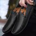 Men's leather shoes Casual business shoes Light loafers slip-on bean shoes_vogvips.com