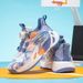 Kids' shoes mesh basketball shoes spring rotating buckle boys sports shoes double mesh breathable running shoes_vogvips.com