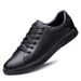 Men's Board Shoes Breathable Soft Sole First Layer Cowhide Sports White Shoes Running Shoes_vogvips.com