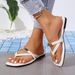 Cross-border European American 2026 Summer New Style Metal Buckle Clip-Toe Flip-Flops Women, Fashionable And Versatile_vogvips.com