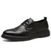 Euro Step Spring Brogue Carved British Casual Leather Versatile Men's Korean Style Business Formal Shoes Trendy_vogvips.com