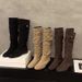 2025 Thick Heel Fleece-Lined Coffee Color Riding French Style Slim Bare Autumn Winter Over-the-Knee Women Elastic Boots_vogvips.com