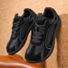 2025 Spring Autumn Large Size Men's And Women's Lightweight Leather Sneakers, Casual Running Shoes, Toe, Wide Fit,_vogvips.com