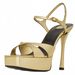 Directly Supplied By The Manufacturer, Black Satin Cross-strap Platform Sandals For Women With Buckle Ankle Strap, Sexy_vogvips.com