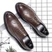 Trendy Men's Business Formal Casual Leather Thick Sole Height Increasing Brogue Carved Pointed Toe Shoes 9701-A_vogvips.com