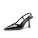 8369-5 Backless High For Women 2023 Summer New Style Closed-Toe Sandals With Thin Heels And Pointed Toe Patent Leather_vogvips.com