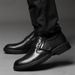 Dress Gentleman Banquet Wedding Leather Shoes Buckle Casual Velvet Men's Shoes_vogvips.com