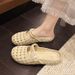New Summer Style Closed-toe Women's Shoes, Fashionable, Breathable, Soft-soled, Non-slip Perforated Slippers For Outdoor Wear, Suitable For Students And Home Use_vogvips.com