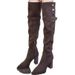 Pointed Toe High Long For Women, 2024 Winter New Style, Two-Way Wear, Chunky Heel Over-the-Knee Boots, Slimming And_vogvips.com