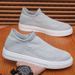 Summer New Breathable Socks Men's Korean Version Versatile Flat Bottom Flyknit Mesh Sports Casual Board Shoes Men_vogvips.com