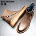 European Warm Series Genuine High-top Martin British Style Flat Mid-top Men's Boots, 2019 New Pure Leather_vogvips.com