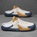 Summer Breathable Slip-On Half-Slipper Men, Casual Soft-Soled Closed-Toe Slippers, Mesh Upper Refreshing And Breathable,_vogvips.com
