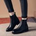 Soft Leather Martin Women, British Style, 2026 Spring And Autumn Single Boots, Flat Heel, Fleece-lined Short_vogvips.com