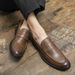 Euro Step Plus Size New Loafers Fashion Men's Slip-On Casual Trendy One-Push Lazy Leather Shoes_vogvips.com