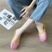 Summer New Crystal Closed-Toe Women, Fashionable Flat Sandals Outdoor Wear, Non-Slip Hollow Jelly Shoes For Home Use_vogvips.com