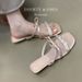 Lan Cabinet Edition ~ French Stunning Bowknot Rhinestone Sandals For Women Summer 2025 New Fairy Style Open-toe Slippers_vogvips.com