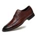 Dress Leather Shoes Men's Pointed Head Lace-up Men's Wedding Leather Shoes Men's Shoes_vogvips.com