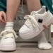 Muffin Platform White Shoes Children Tide Korean Version Heightening Breathable Casual Board Shoes_vogvips.com