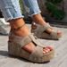 SHLIANG Women Sandals Summer Large Size Platform Wedge Sandals Women Rubber Sole Buckle Peep Toe Elegant Woman Shoes Sandalias De Mujer Y0443_vogvips.com