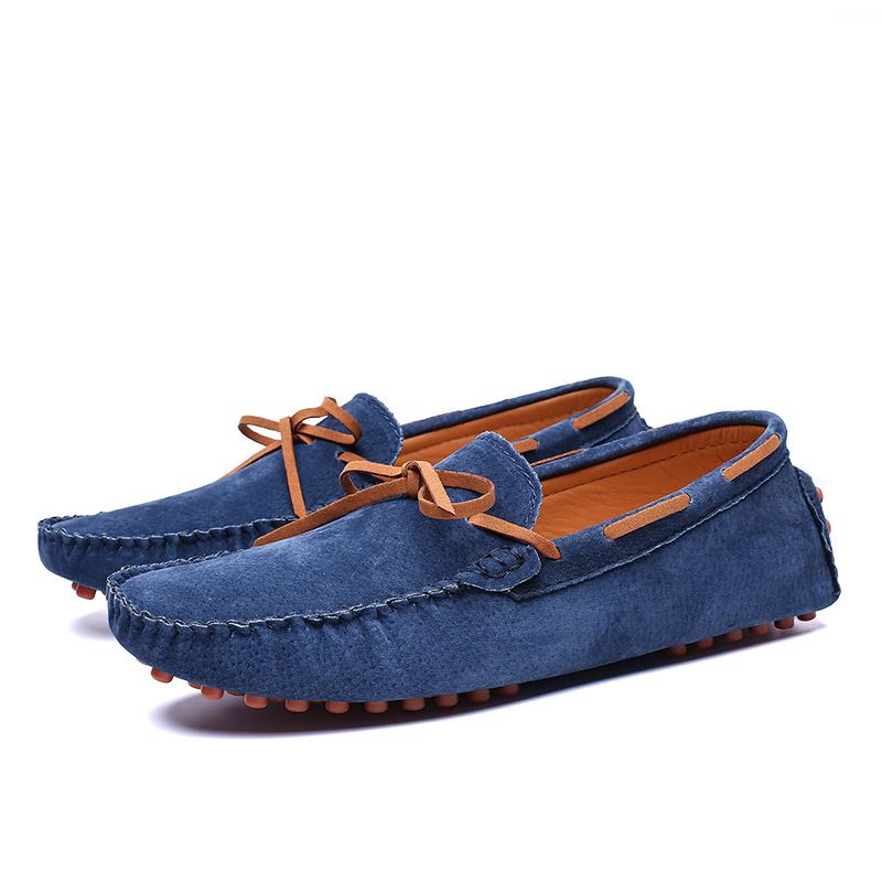 Men's Casual Leather Pig Bean Shoes Slip-on Men's Leather Shoes_vogvips.com
