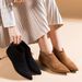 Women's Pointed Toe Flat Ankle Boots With Back Zipper - Soft Suede Casual Shoes For Autumn Winter (Black/Brown, Single-Lined/Fleece-Lined)_vogvips.com