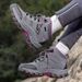 High-top Men Anti-slip Lace-up Shock-absorbing Wear-resistant Breathable Casual Ankle Boots Men Outdoor Comfortable Hiking Shoes_vogvips.com