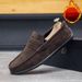 SHLIANG Winter Warm Men's Casual Shoes Cotton Lined Bean Boots Comfortable Slip-on Footwear For Men Lazy Shoes Lace-up Closure X0006_vogvips.com