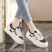 Bread Women's Shoes Spring Trend Versatile Casual Niche Original Sneakers Thick Sole Height-Enhancing White Dad Trendy S_vogvips.com