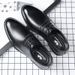 Men's business dress leather shoe head layer cowhide men's extra-large casual men's shoes inside heightening hollow shoes_vogvips.com