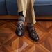Black Leather Fringe Business Shoes Men's British Style Casual Leather Loafers Slip-On Single Shoes Party High Quality Shoes_vogvips.com