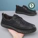 European Warm Series Woodpecker Men's Autumn 2025 New Fashion Versatile Non-Slip Casual Leather Soft Sole Dad Shoes_vogvips.com