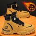 European Warm Series Autumn Winter New Leather Warm High-top Martin With Rotating Buckle Slip-on Outdoor Sports Yellow Men's Boots_vogvips.com