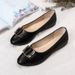 beef Tendon Sole Shallow Mouth Single Shoes Women's Soft Sole Work Leather Shoes Women's Soft Leather Pointed Flat Shoes_vogvips.com
