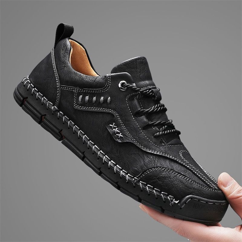 Breathable Fashion Men's Shoes Outdoor Sports Lightweight Trendy Retro British Handmade Large Size Soft Sole Casual Leat_vogvips.com