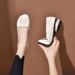 Shallow Single Shoes Women's Soft Sole Mother Soft Leather Women's Flat Non-slip Small Leather Shoes Round Head Beanie Shoes_vogvips.com