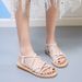2023 New Fashion Summer Flat Beach Comfortable Roman Large Size Women's Sandals Slip-On_vogvips.com