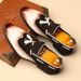 Men's slip-on bean shoes men's plus-size fringe loafers_vogvips.com