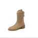 Autumn Winter Suede Retro Western Cowboy Women 2022 New British Style Back Zipper Short Martin Boots_vogvips.com