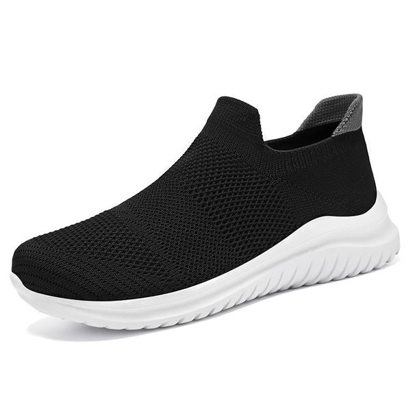 Women's Shoes Soft-soled Casual Shoes Fly-woven Breathable Mesh Shoes One-pedal Single Shoes Lightweight Mother Shoes_vogvips.com